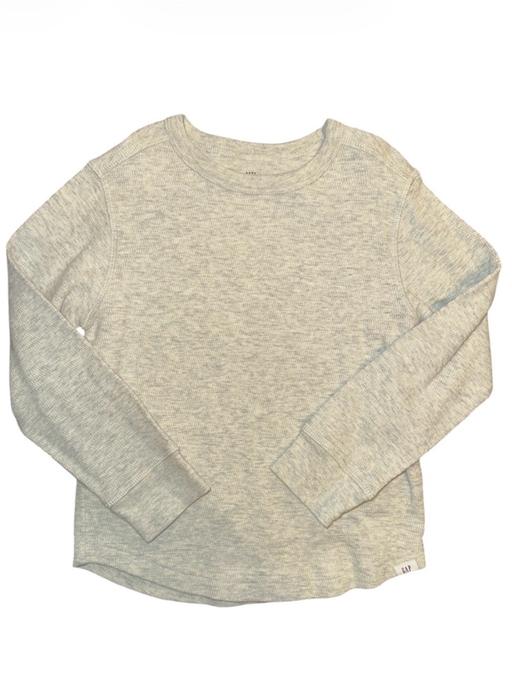 GAP Kids Long Sleeve Thermal Top in Light Heather Gray